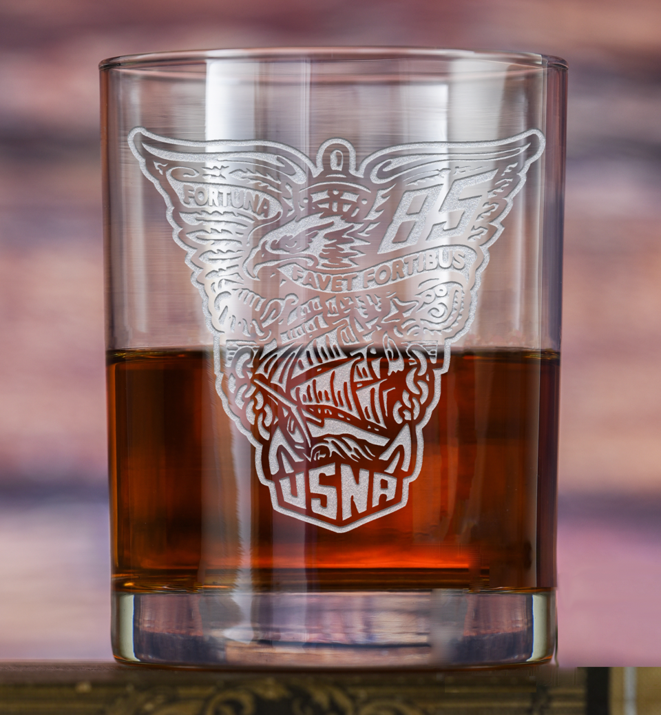 Class of '85 40th Reunion LARGE Crystal Whiskey Glass (Set of two)