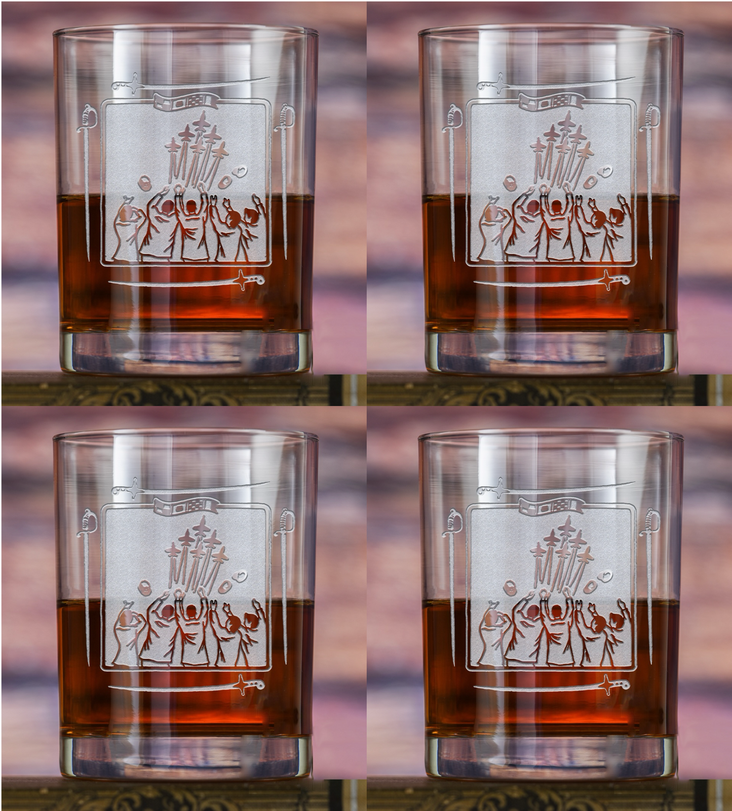 Set of four Graduation Whiskey Glass