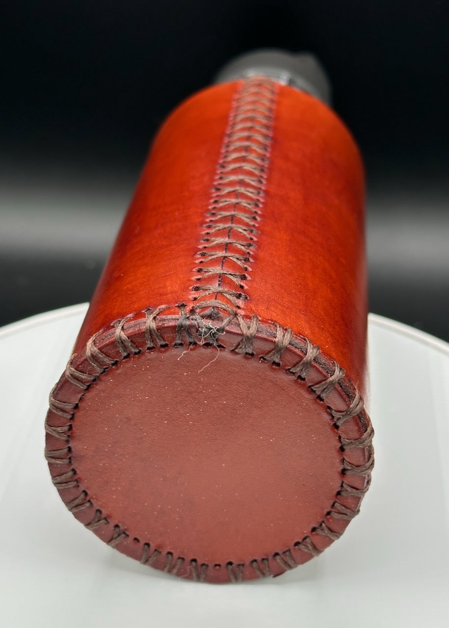 Water Bottle with Leather Sleeve
