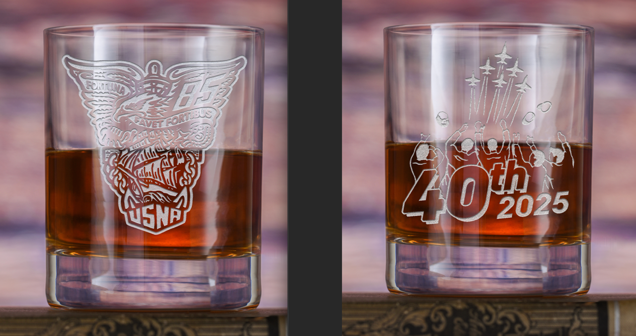 Class of '85 40th Reunion Whiskey Glass (Set of two)