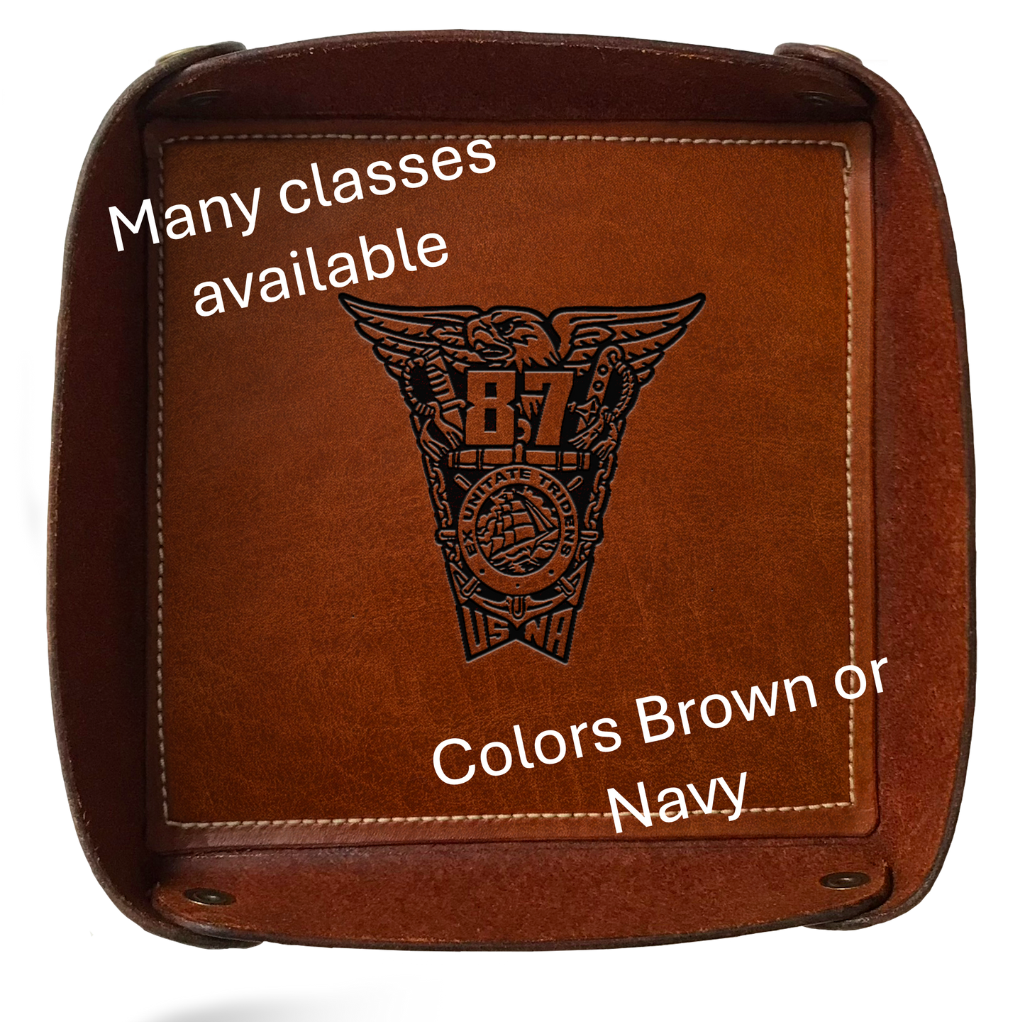 Class Crest Leather Travel Tray (Many classes)