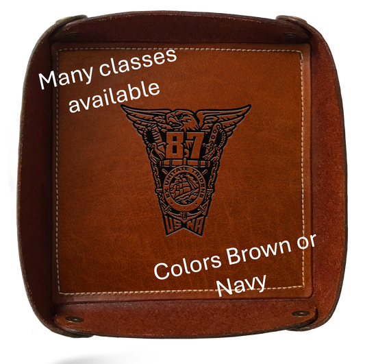 Class Crest Leather Travel Tray