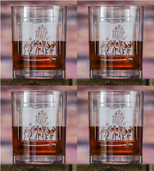 Set of four Graduation Whiskey Glass