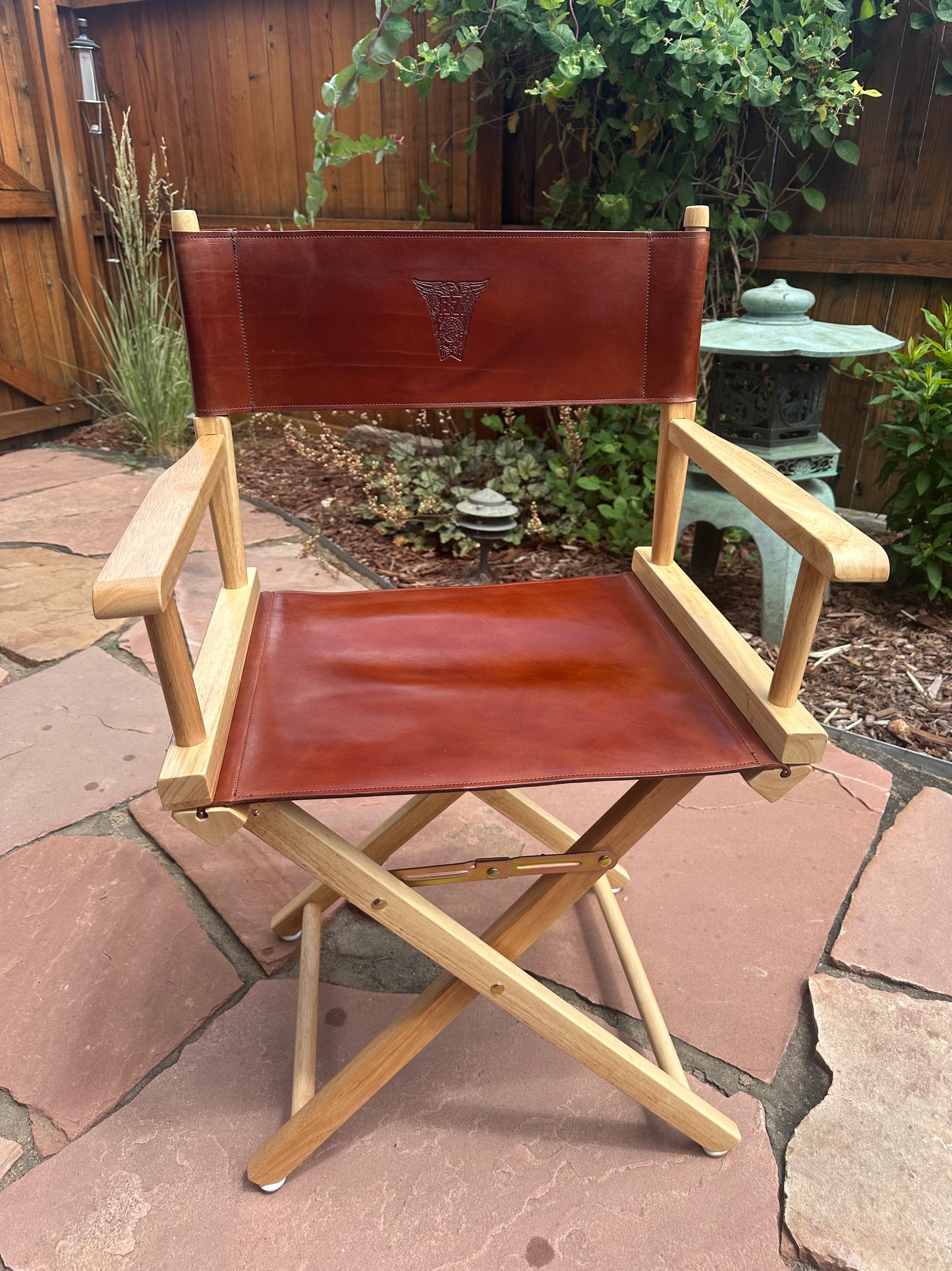Leather, Director's Chair with Class Crest & Initials