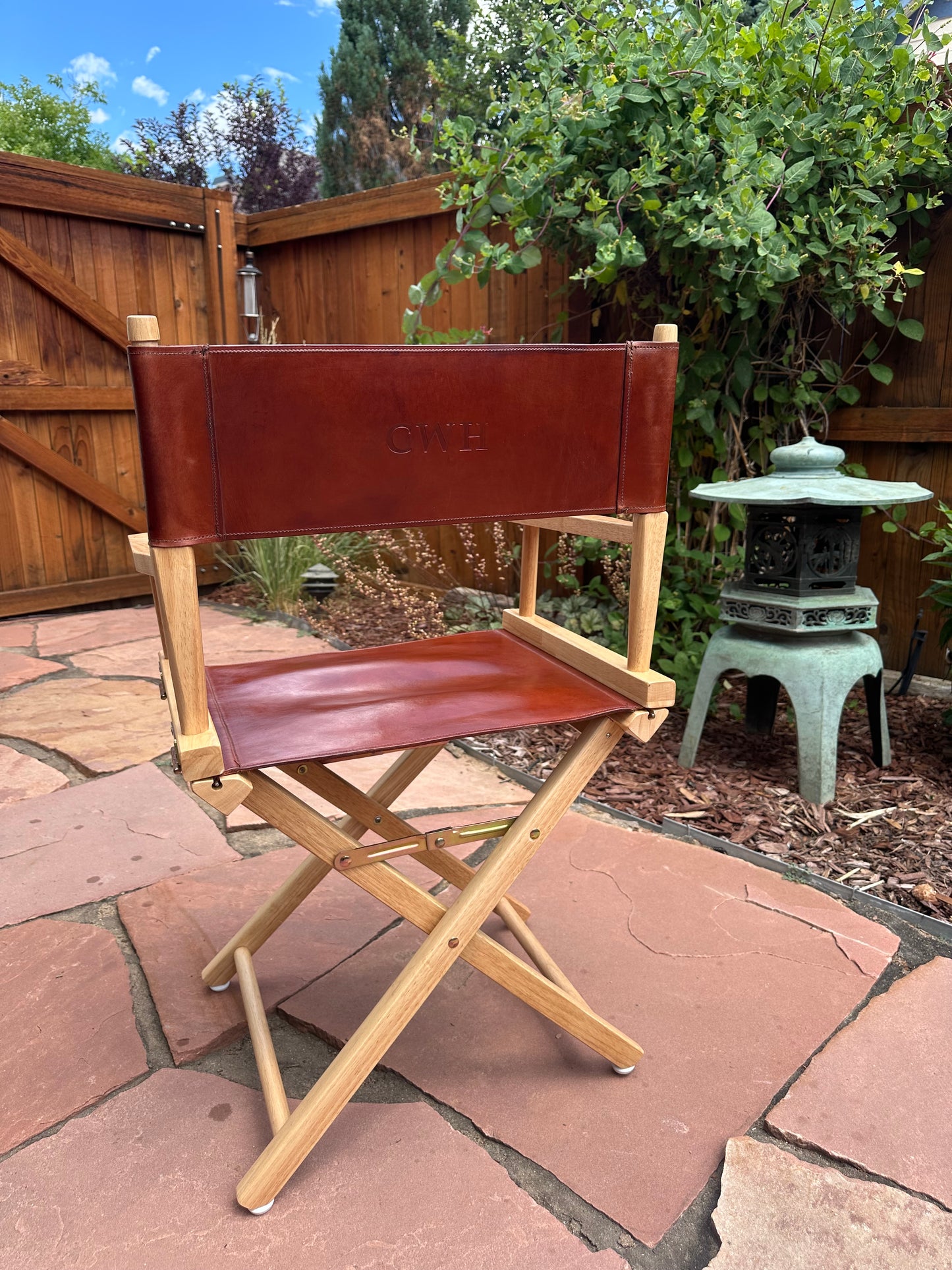 Leather, Director's Chair with Class Crest & Initials