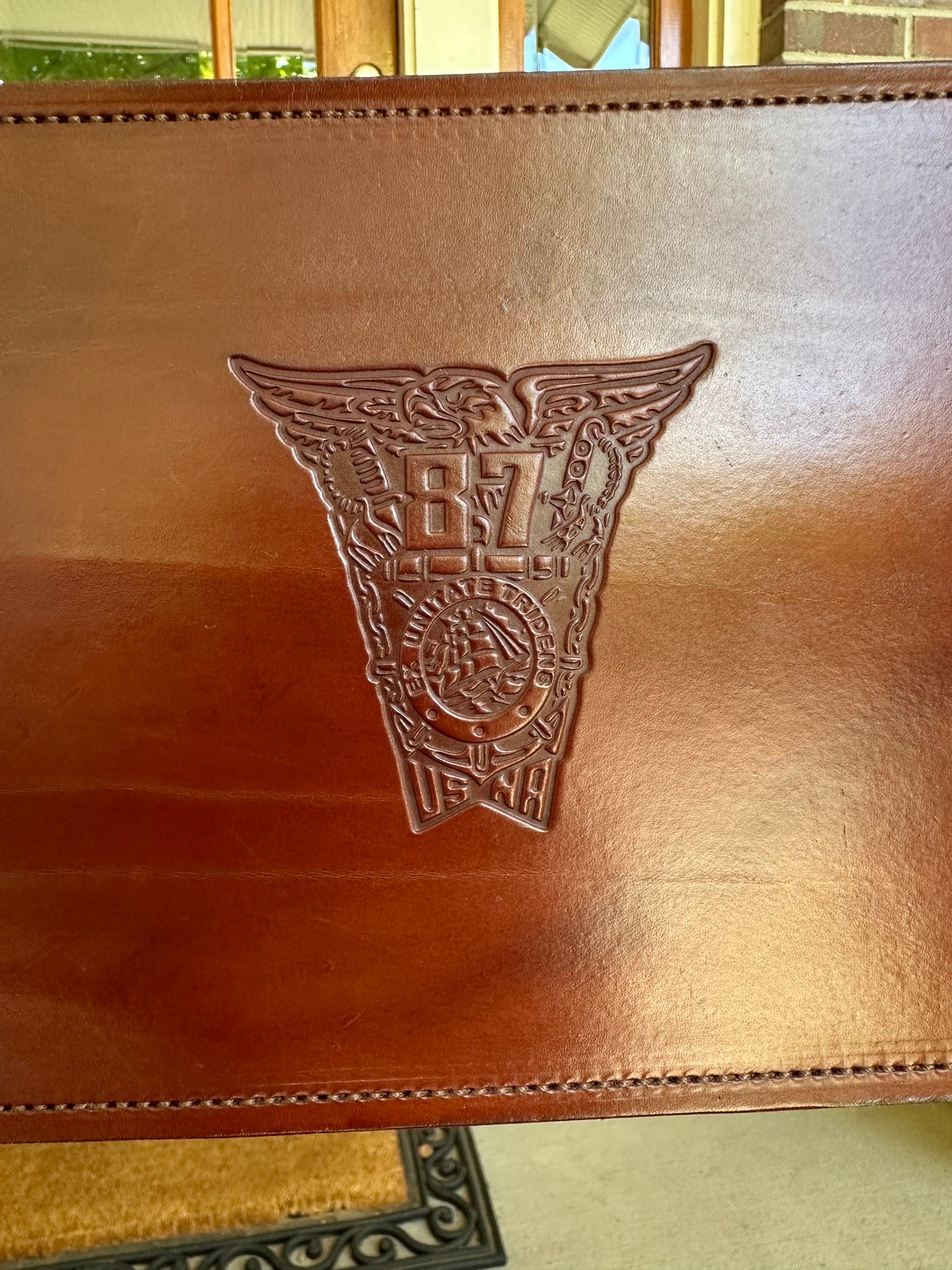 Leather, Director's Chair with Class Crest & Initials