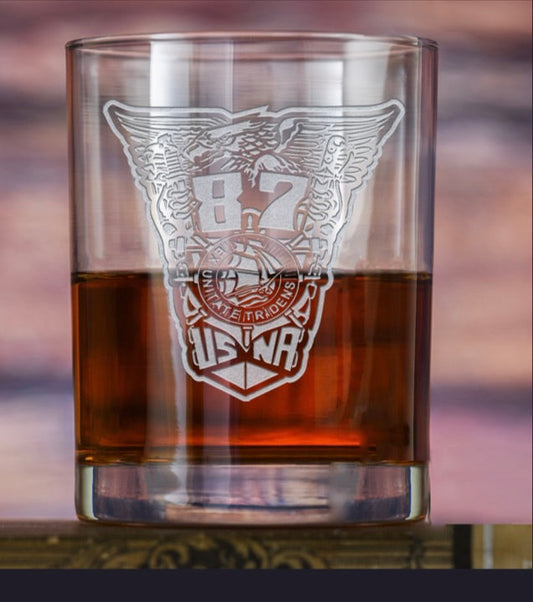 '87 Whiskey Glass - One sided - Crest only