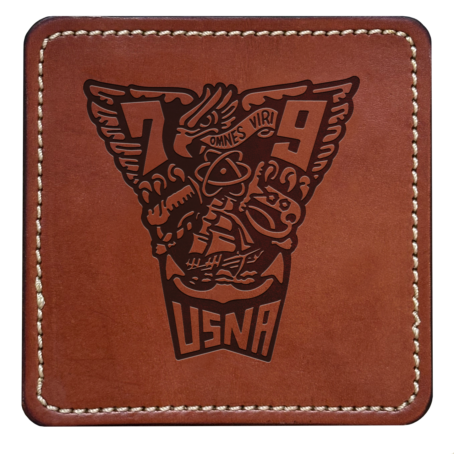 Class Crest Leather Coaster (Many classes)