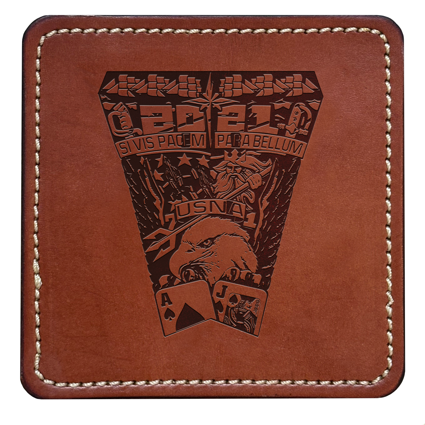 Class Crest Leather Coaster (Many classes)